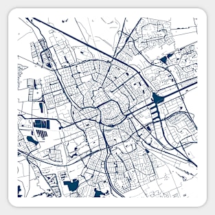 Kopie von Kopie von Kopie von Kopie von Kopie von Kopie von Kopie von Lisbon map city map poster - modern gift with city map in dark blue Sticker